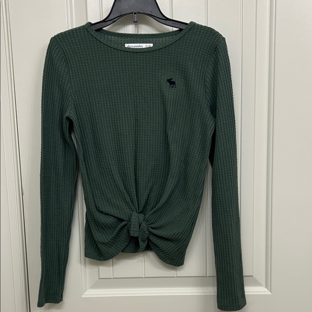 Abercrombie & Fitch kids Dark Green Waffle Knit Blouse